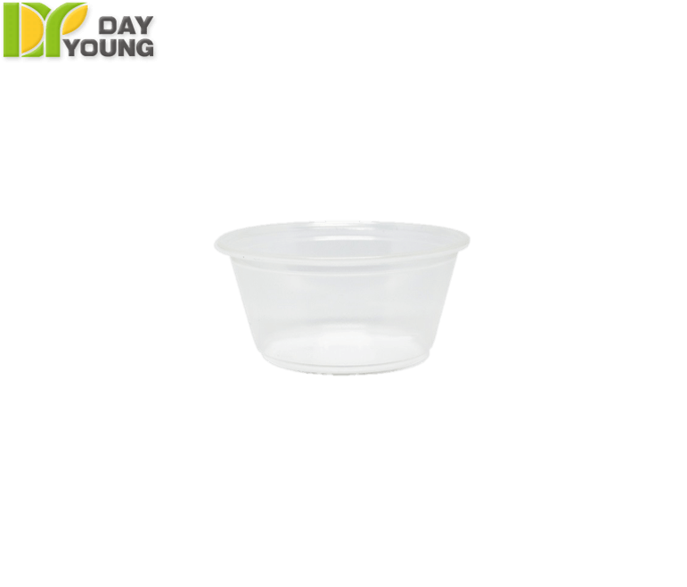 150ml two-compartment Portion cups Dipping Sauce Trays Cup PP