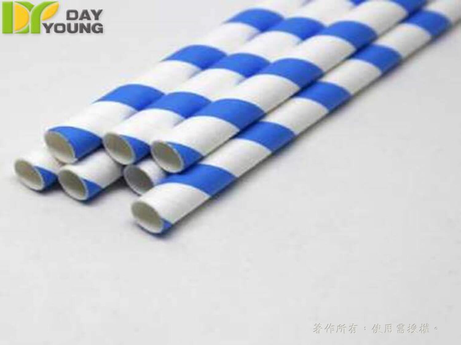Paper straw, Blue_8”