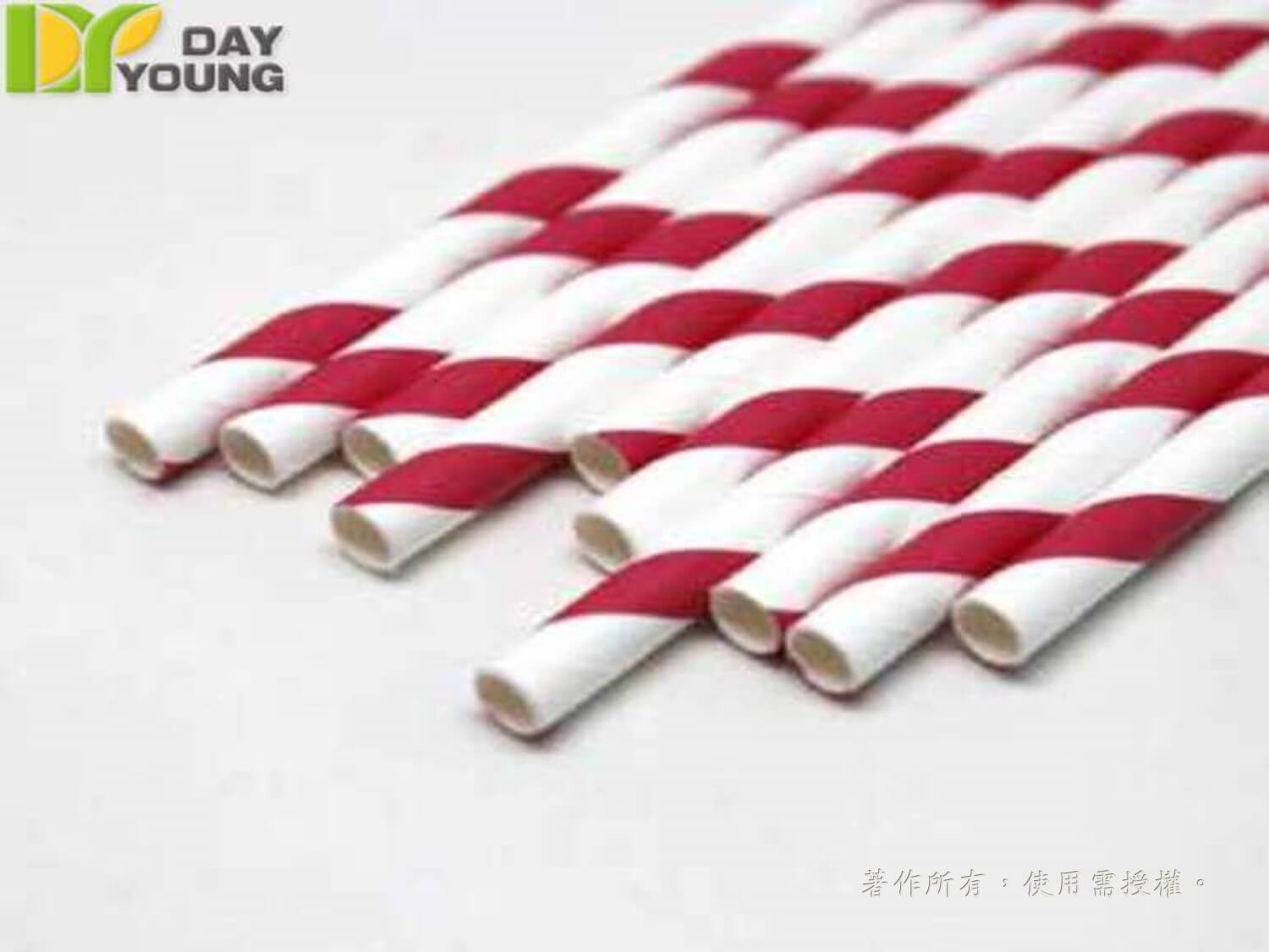 Paper straw, Red_6”