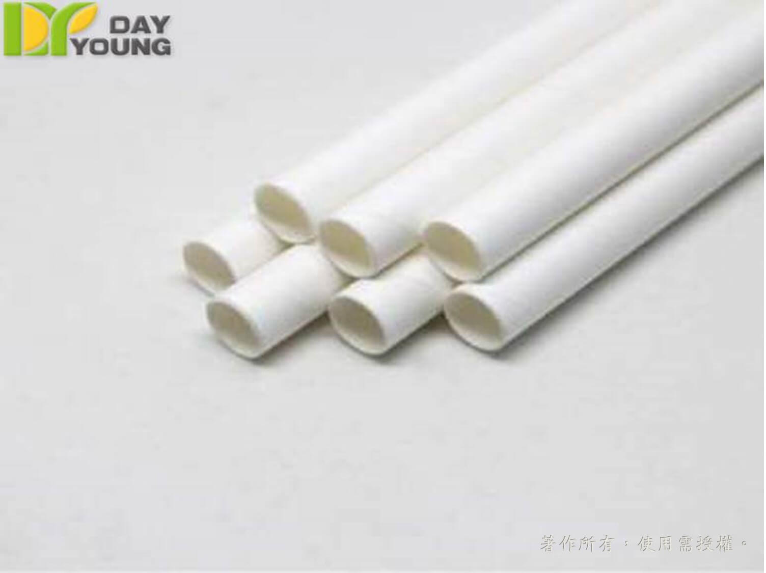 Paper straw, White_8”