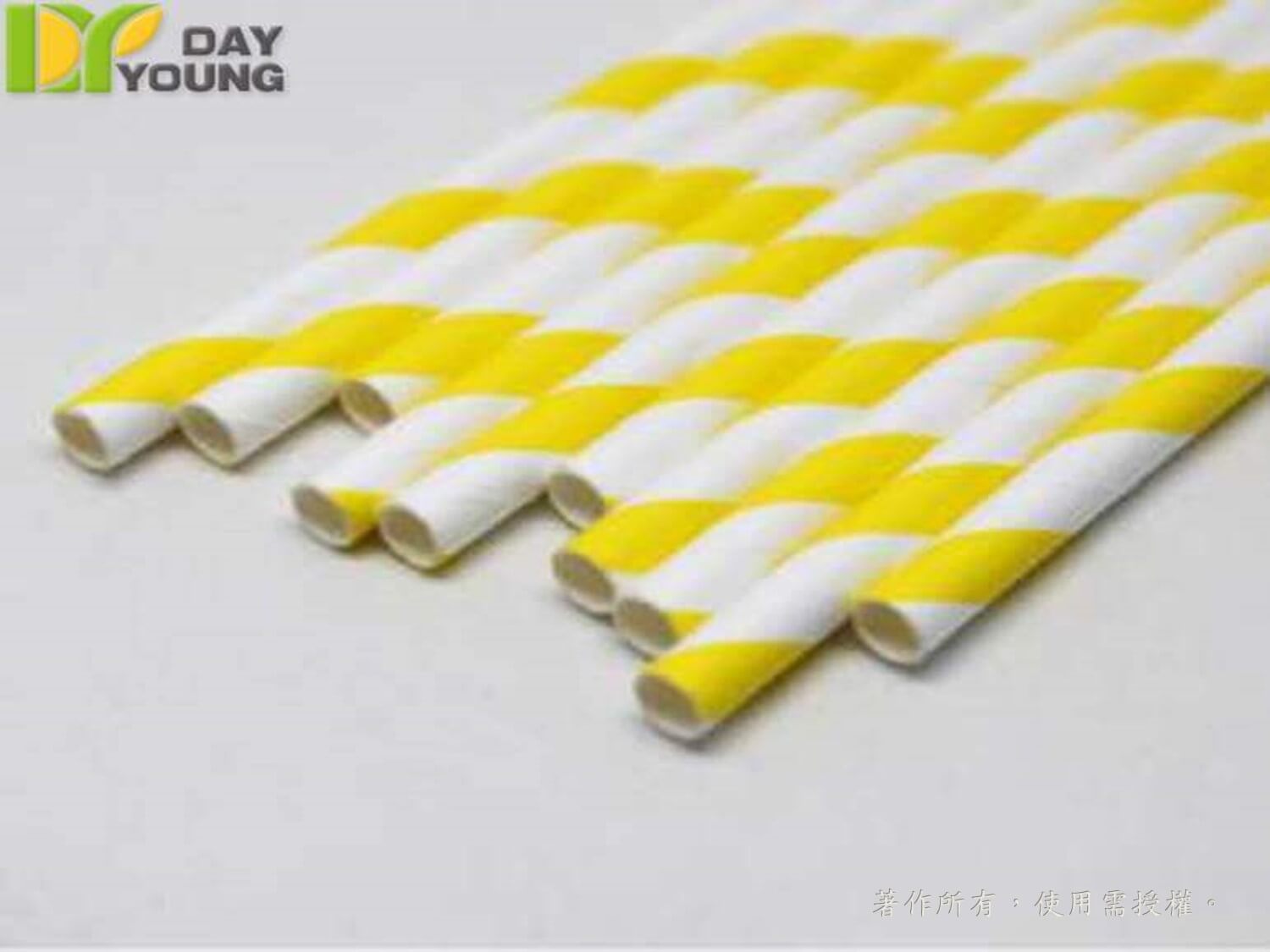 Paper straw, Yellow_6”