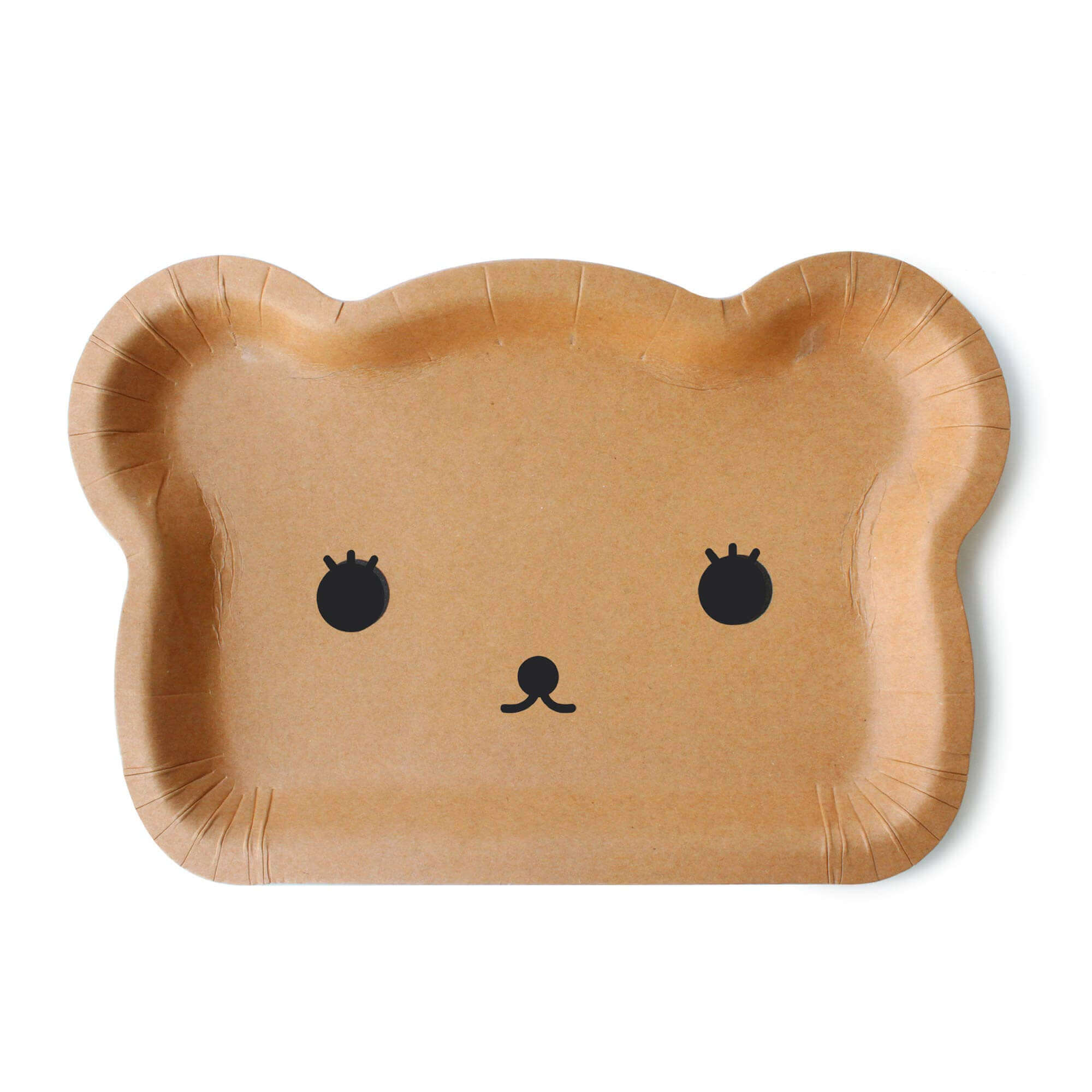 TC1B-bear-shaped-cake-plate-kraft-paper-party-dessert-plate