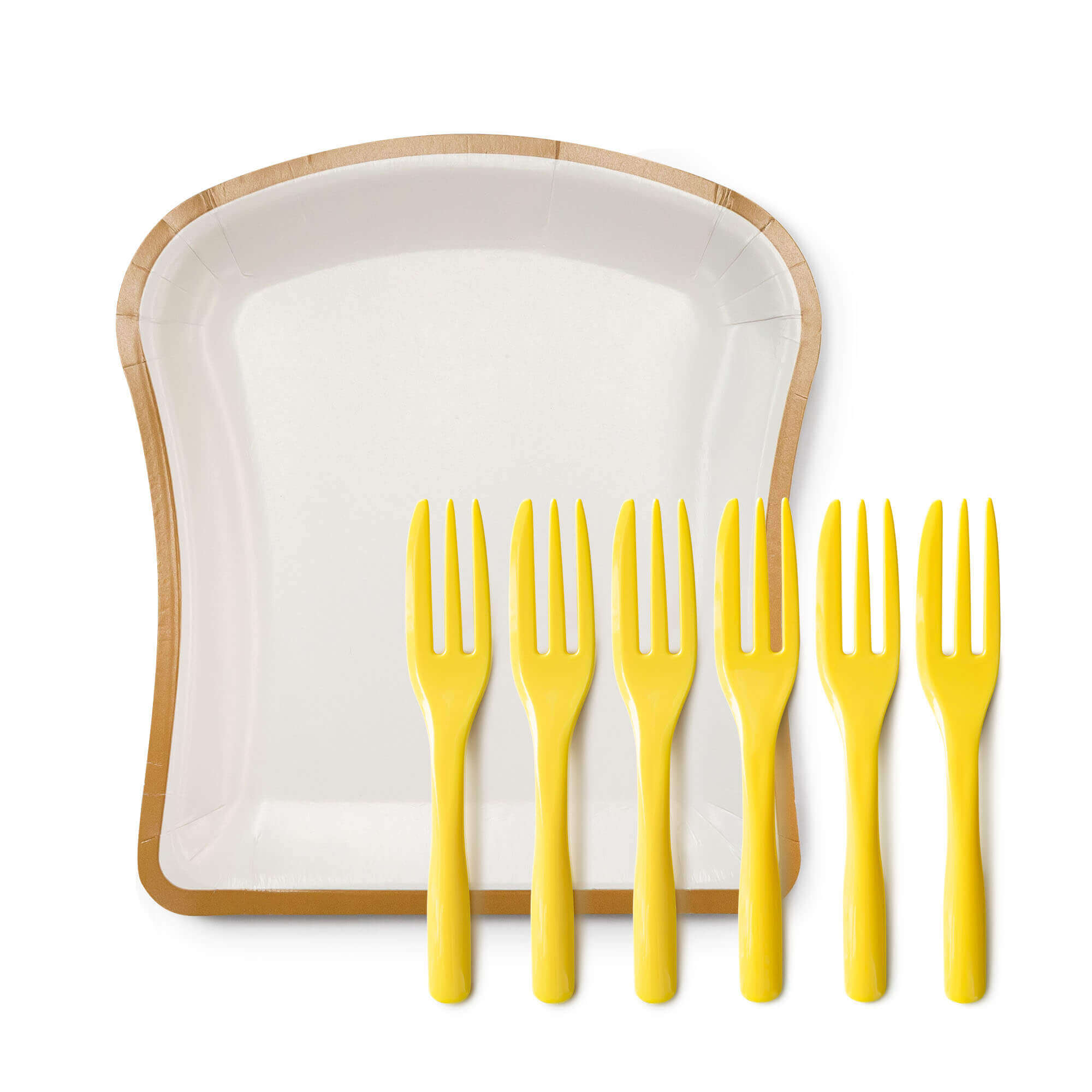 TC3A-toast-shaped-cake-plate-and-yellow-cake-fork-1