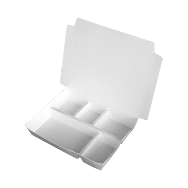 Paper Five Compartment Upper & Lower Meal Box-502