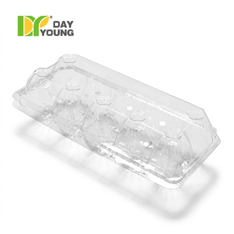 Plastic PET Flat-Edge Egg Carton-Clear
