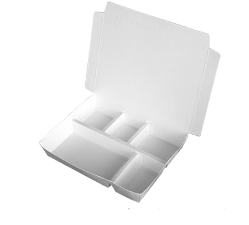 Paper Five Compartment Upper & Lower Meal Box-502