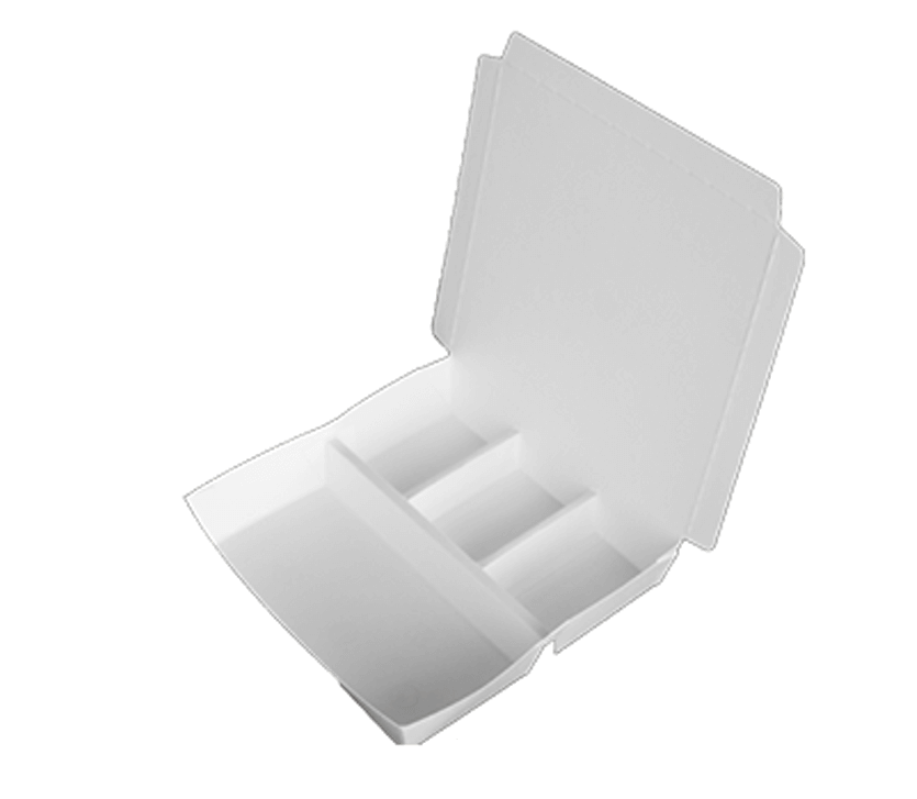 Paper Four Compartment Upper & Lower Meal Box-402(W)