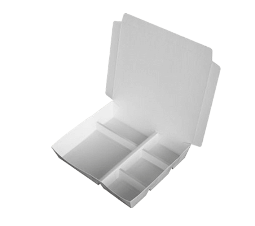 Paper Five Compartment Left & Right Meal Box-501