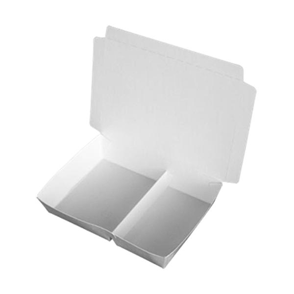 Paper Left & Right Compartment Meal Box (W)-(H34)