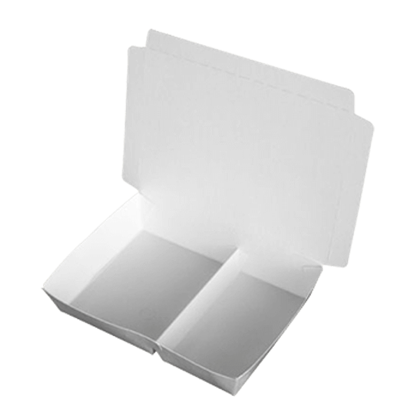 Paper Left & Right Compartment Meal Box (H38)