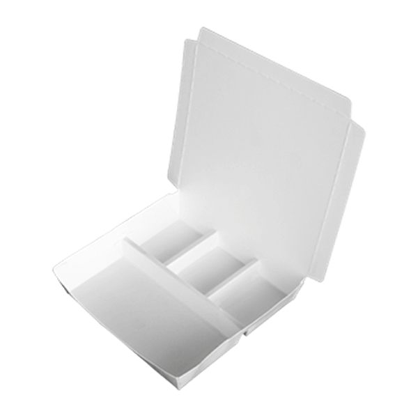 Paper Four Compartment Left & Right Meal Box-402