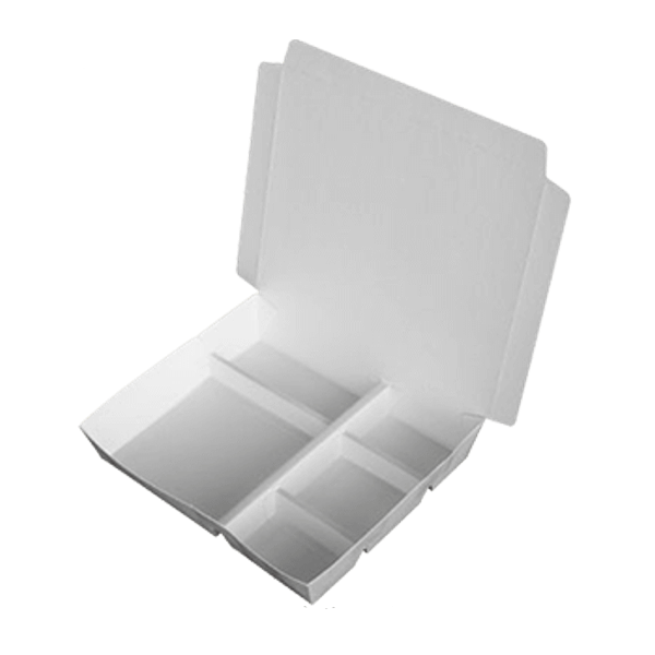 Paper Five Compartment Left & Right Meal Box-501