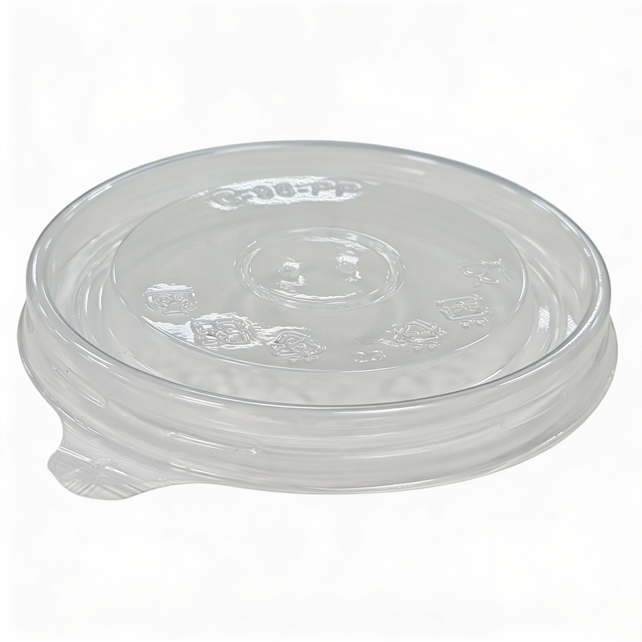 塑膠 PP湯杯平蓋 96口徑-透