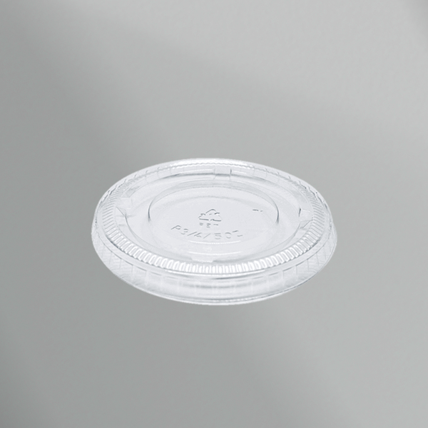 Plastic PET Flat Lid-62mm-Clear