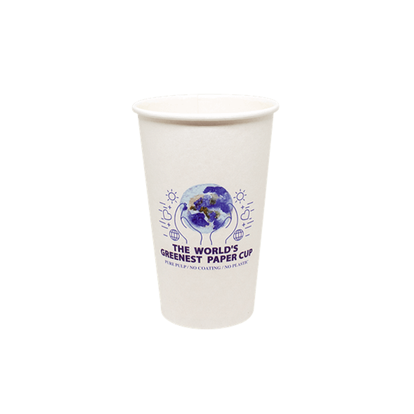 環保紙杯4.0 無淋膜冷熱共用紙杯 16oz.
