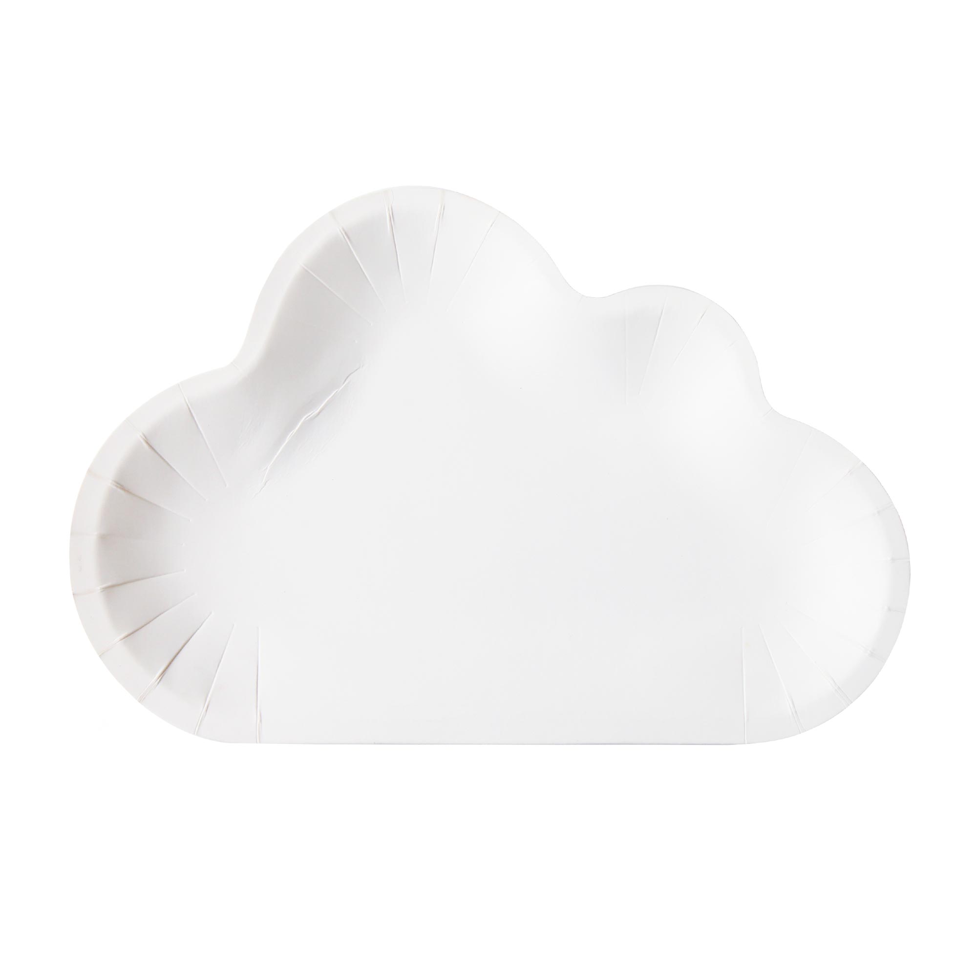 白色雲朵紙盤