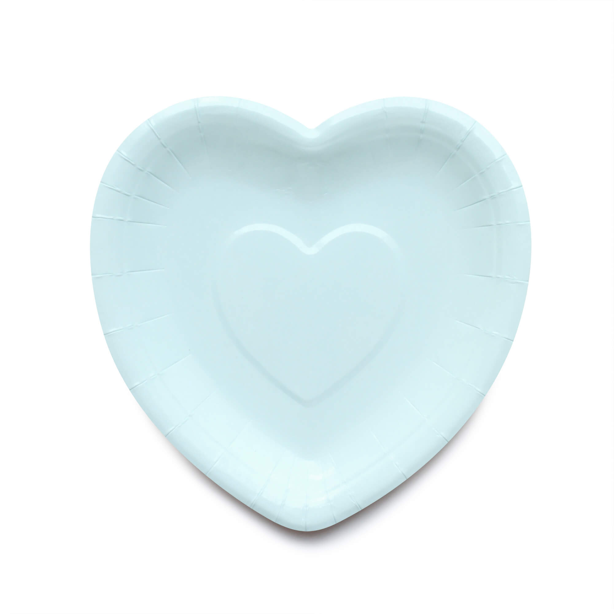 Blue heart cake plate