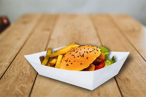 NEW! [New Arrival] Paper Food Tray (Coated) – Perfect for Light Meals and Fried Foods On the Go